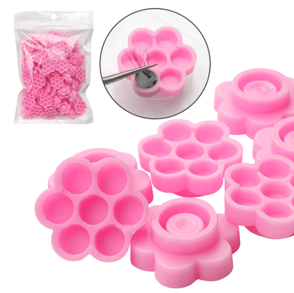 Flower-Shaped Glue Cup For Eyelash Extension (100pcs)